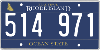 RI license plate 514971