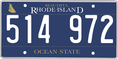 RI license plate 514972