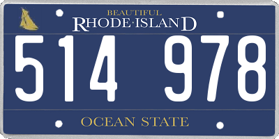 RI license plate 514978