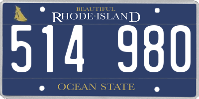 RI license plate 514980