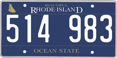 RI license plate 514983