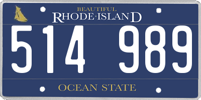 RI license plate 514989