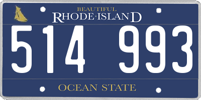 RI license plate 514993