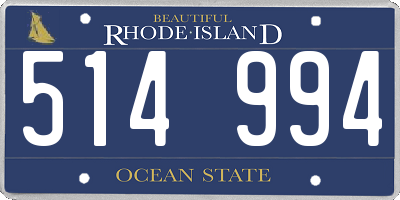 RI license plate 514994
