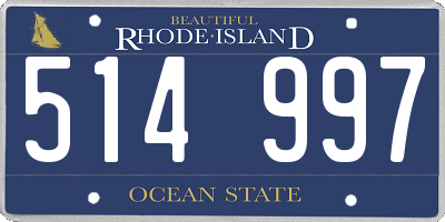 RI license plate 514997