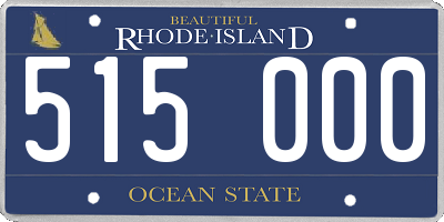 RI license plate 515000