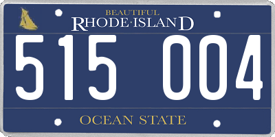 RI license plate 515004