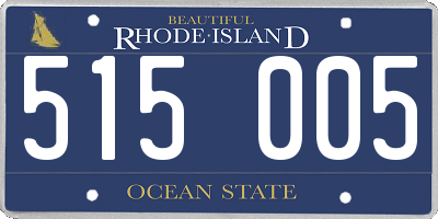RI license plate 515005