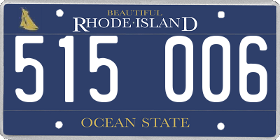 RI license plate 515006