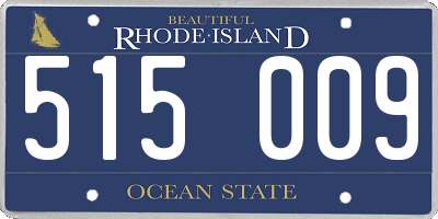 RI license plate 515009