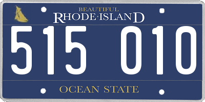 RI license plate 515010