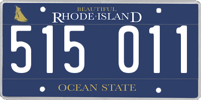 RI license plate 515011
