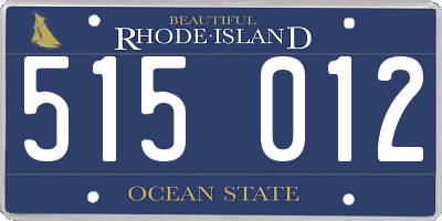 RI license plate 515012