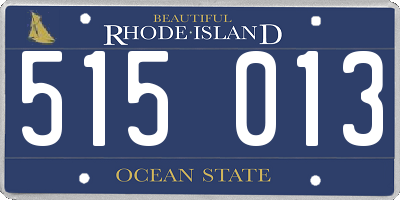 RI license plate 515013