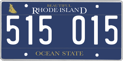 RI license plate 515015