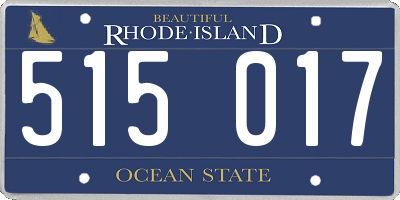 RI license plate 515017