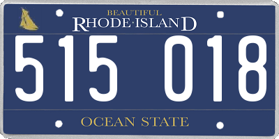 RI license plate 515018