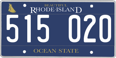 RI license plate 515020