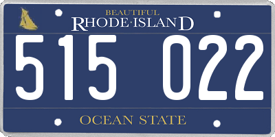 RI license plate 515022
