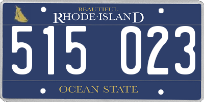 RI license plate 515023