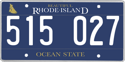 RI license plate 515027