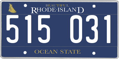 RI license plate 515031