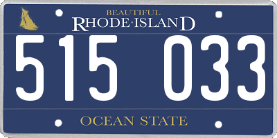 RI license plate 515033