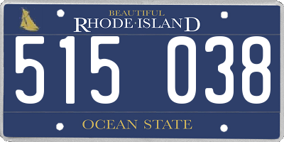 RI license plate 515038