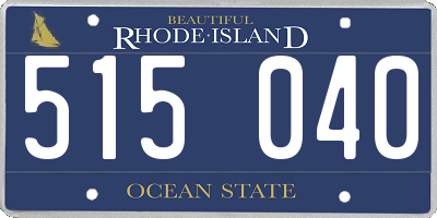 RI license plate 515040