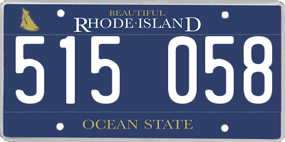 RI license plate 515058