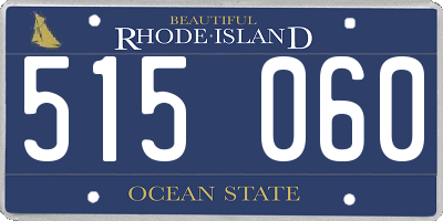 RI license plate 515060