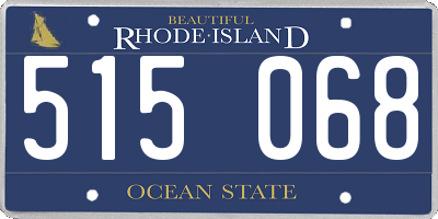 RI license plate 515068