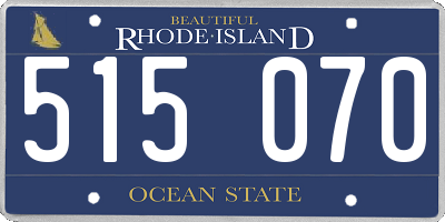 RI license plate 515070