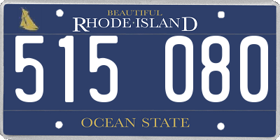 RI license plate 515080