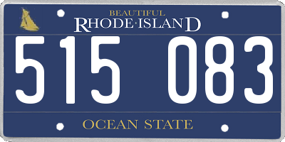 RI license plate 515083