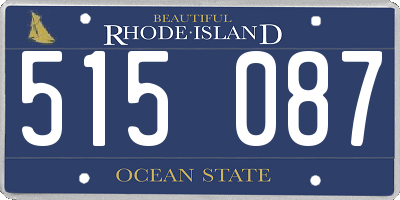 RI license plate 515087