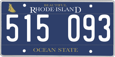RI license plate 515093