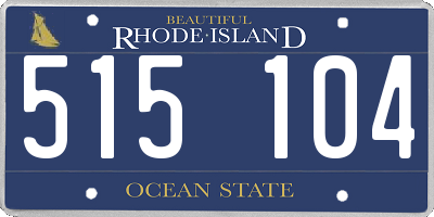 RI license plate 515104