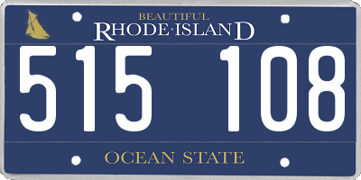 RI license plate 515108