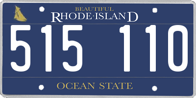 RI license plate 515110