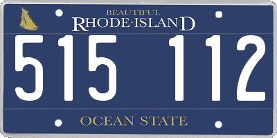 RI license plate 515112