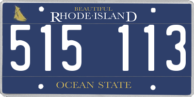 RI license plate 515113