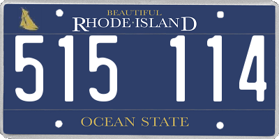 RI license plate 515114