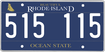 RI license plate 515115