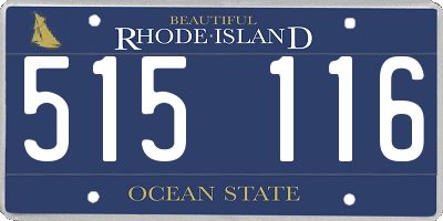 RI license plate 515116
