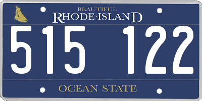 RI license plate 515122