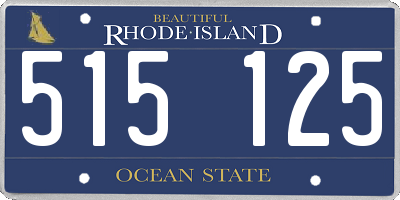 RI license plate 515125