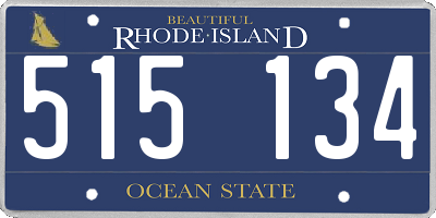 RI license plate 515134