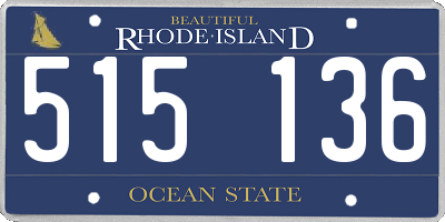 RI license plate 515136