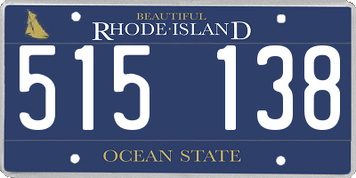 RI license plate 515138